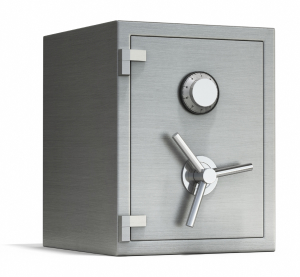 Gray safe symbolizing trust and security. Whether you need a mortgage or crypto loan, we prioritize the safety of your assets. Learn more at milo.io